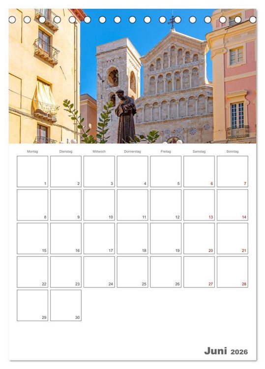 Produktbild: Cagliari - Urlaubsplaner (Tischkalender 2026 DIN A5 hoch), CALVENDO Monatskalender