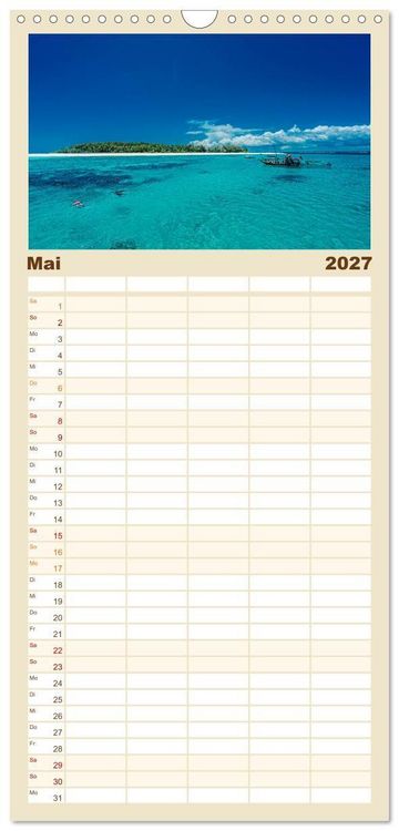 Produktbild: Familienplaner 2027 - Karibu Sansibar mit 5 Spalten (Wandkalender, 21 x 45 cm) CALVENDO