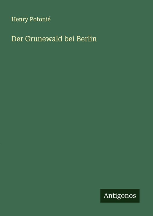 Produktbild: Der Grunewald bei Berlin