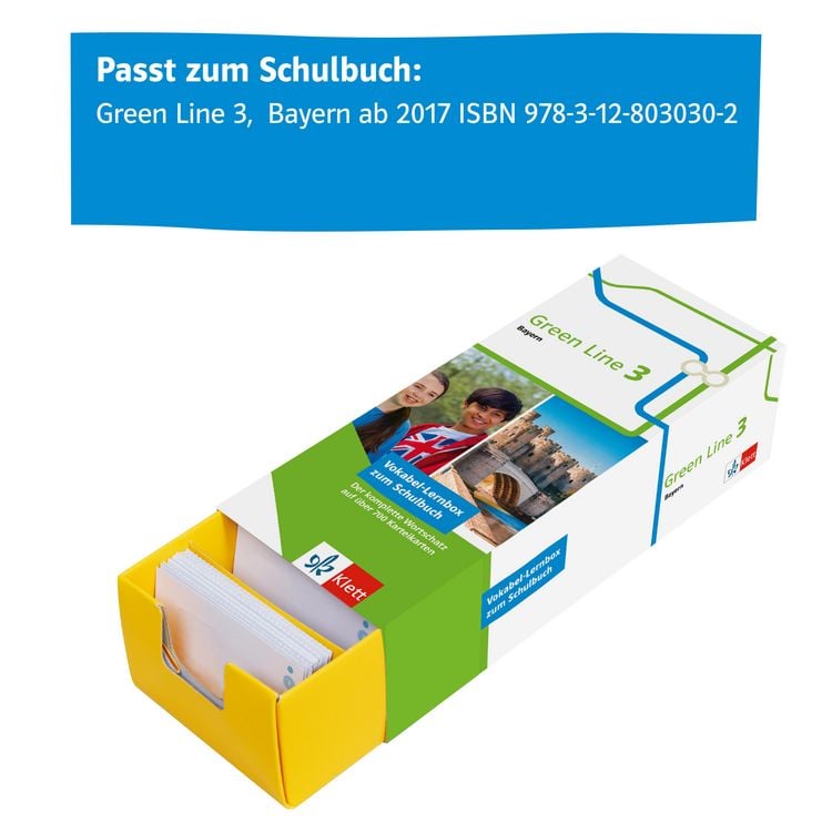 Produktbild: Klett Green Line 3 Bayern Klasse 7 Vokabel-Lernbox zum Schulbuch