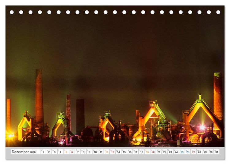 Produktbild: V&ouml;lklinger H&uuml;tte Welterbe seit 1994 (Tischkalender 2026 DIN A5 quer), CALVENDO Monatskalender