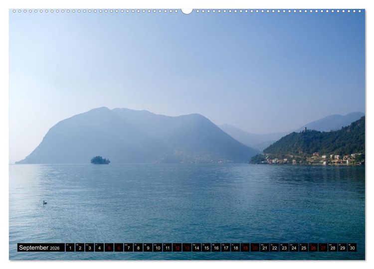 Produktbild: Romantischer Lago d'Iseo (hochwertiger Premium Wandkalender 2026 DIN A2 quer), Kunstdruck in Hochglanz