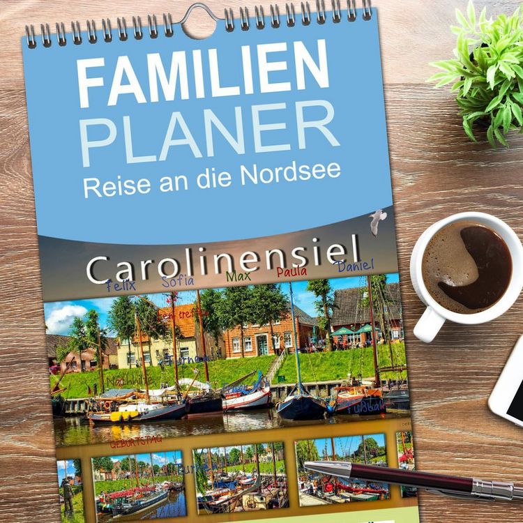 Produktbild: Familienplaner 2026 - Reise an die Nordsee - Carolinensiel mit 5 Spalten (Wandkalender, 21 x 45 cm) CALVENDO