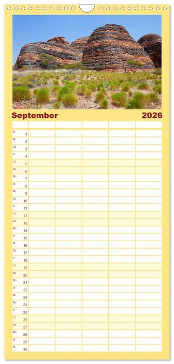 Produktbild: Familienplaner 2026 - Unterwegs in Australiens Nationalparks mit 5 Spalten (Wandkalender, 21 x 45 cm) CALVENDO