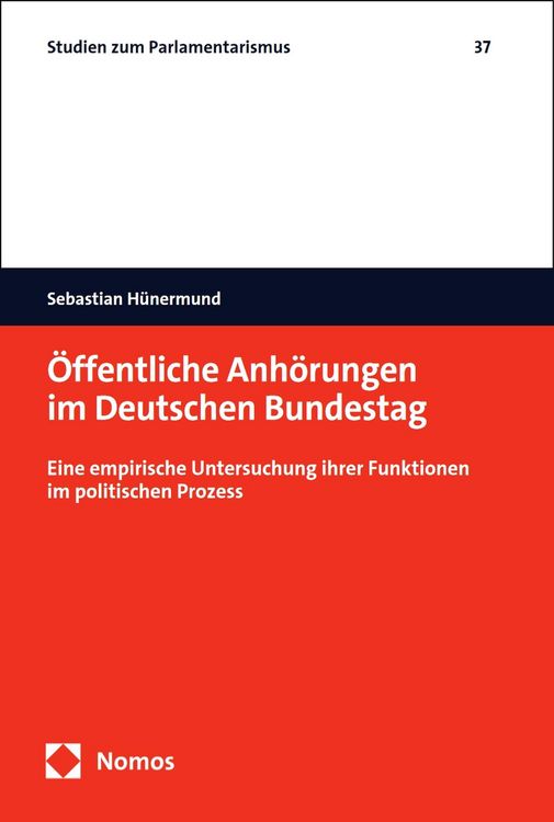 Produktbild: &Ouml;ffentliche Anh&ouml;rungen im Deutschen Bundestag
