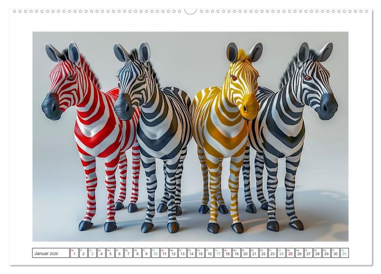 Produktbild: Modern Art Animals (hochwertiger Premium Wandkalender 2026 DIN A2 quer), Kunstdruck in Hochglanz