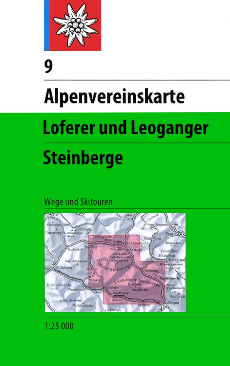 Produktbild: DAV Alpenvereinskarte 09 Loferer + Leoganger Steinberge 1 : 25 000
