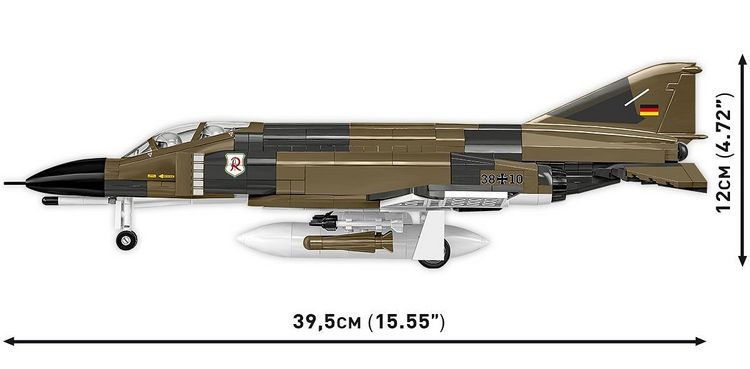 Produktbild: COBI Armed Forces 5898 - F-4F PHANTOM II, &Uuml;berschall-Mehrzweckjagdflugzeug, Ma&szlig;stab 1:48, Bausatz, 676 Klemmbausteine