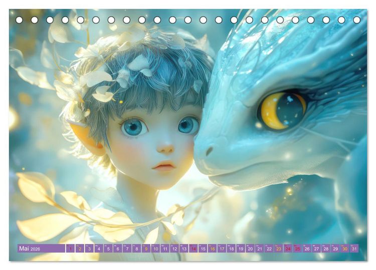 Produktbild: Winterliche Fantasie Anim&eacute; (Tischkalender 2026 DIN A5 quer), CALVENDO Monatskalender