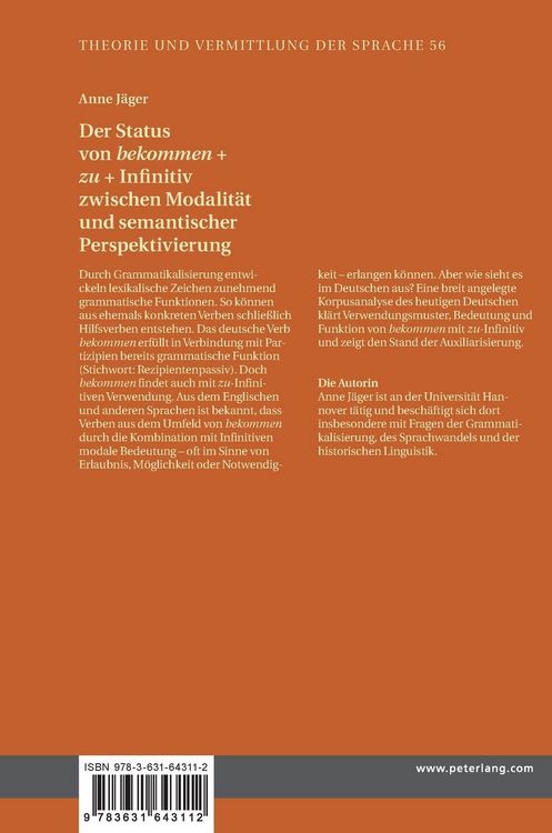 Produktbild: Der Status von &laquo;bekommen&raquo; + &laquo;zu&raquo; + Infinitiv zwischen Modalit&auml;t und semantischer Perspektivierung