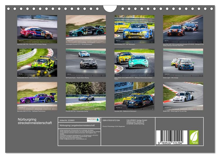 Produktbild: N&uuml;rburgring Langstreckenmeisterschaft (Wandkalender 2026 DIN A4 quer), CALVENDO Monatskalender