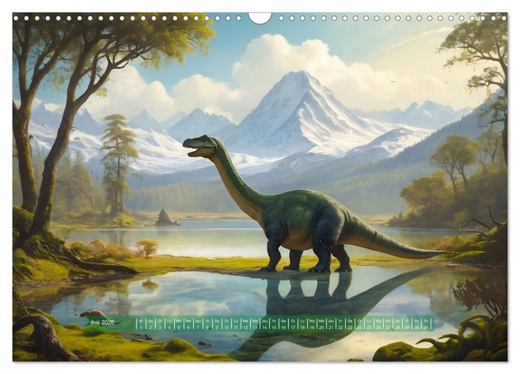 Produktbild: Un voyage vers le pass&eacute; - D&eacute;couverte de la faune (Calendrier mural 2026 DIN A3 vertical), CALVENDO calendrier mensuel