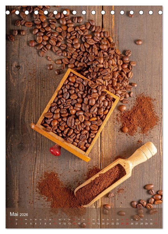 Produktbild: Kaffee f&uuml;r ein Genusserlebnis (Tischkalender 2026 DIN A5 hoch), CALVENDO Monatskalender