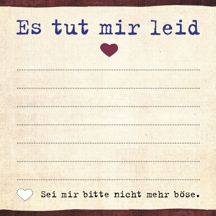 Produktbild: Was ich an dir liebe: Es tut mir leid &ndash; Klebezettel