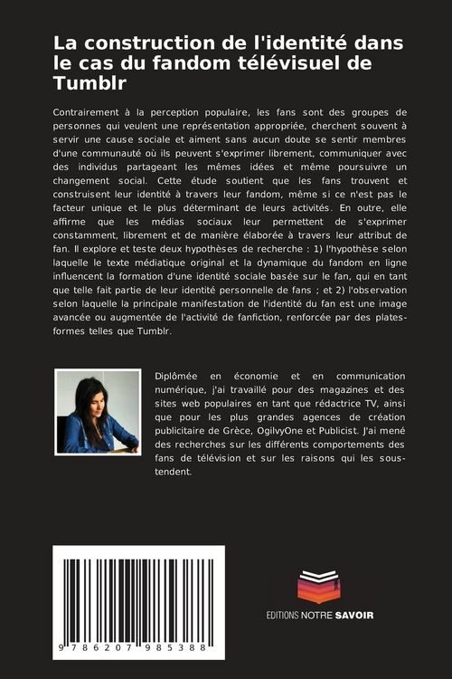 Produktbild: La construction de l'identit&eacute; dans le cas du fandom t&eacute;l&eacute;visuel de Tumblr
