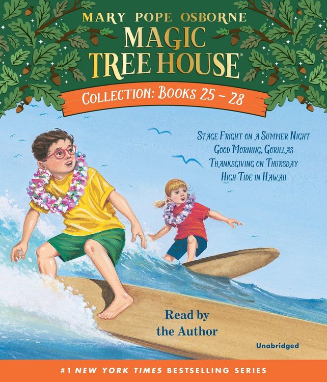 Produktbild: Magic Tree House Collection: Books 25-28: #25 Stage Fright on a Summer Night; #26 Good Morning, Gorillas; #27 Thanksgiving on Thursday; #28 High Tide