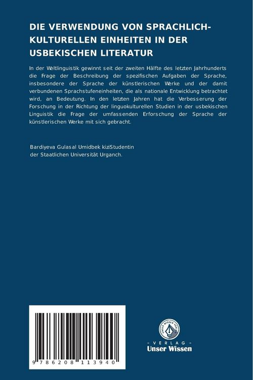 Produktbild: Die Verwendung von Sprachlich-Kulturellen Einheiten in der Usbekischen Literatur