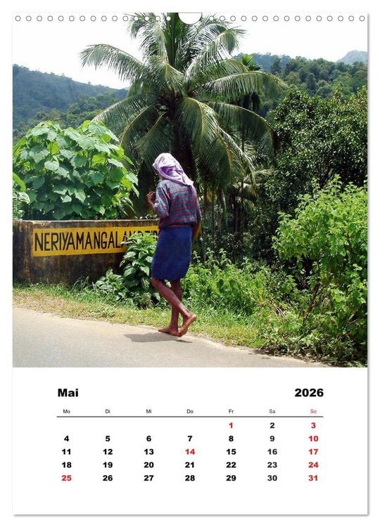 Produktbild: In Kerala (Wandkalender 2026 DIN A3 hoch), CALVENDO Monatskalender