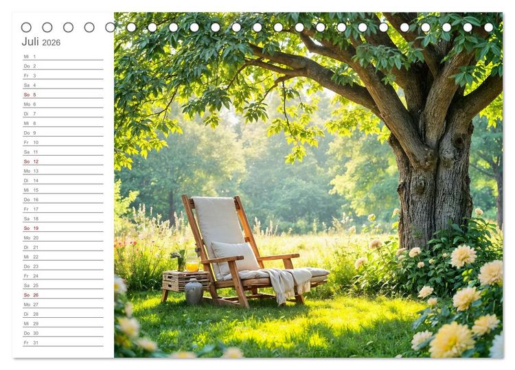 Produktbild: Zuhause im Augenblick - Lieblingspl&auml;tze zum Innehalten (Tischkalender 2026 DIN A5 quer), CALVENDO Monatskalender