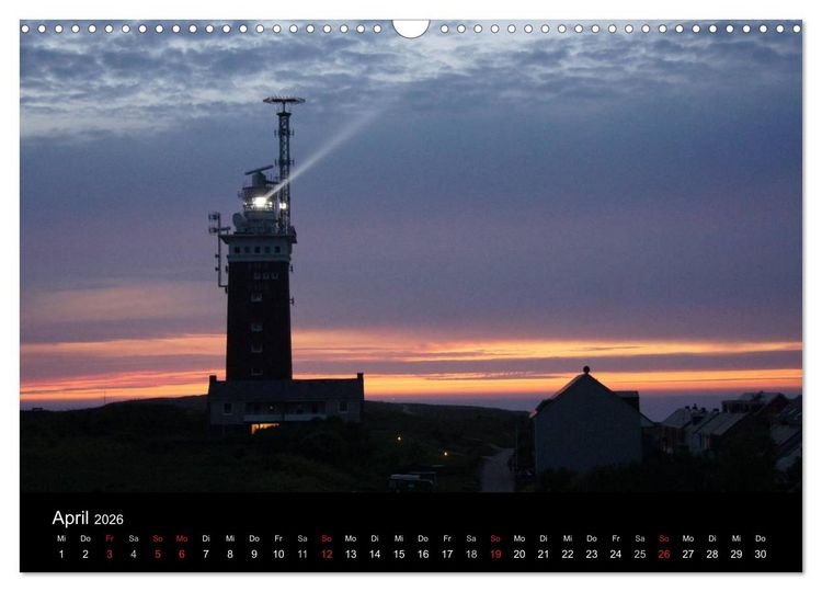 Produktbild: Abend in Helgoland (Wandkalender 2026 DIN A3 quer), CALVENDO Monatskalender