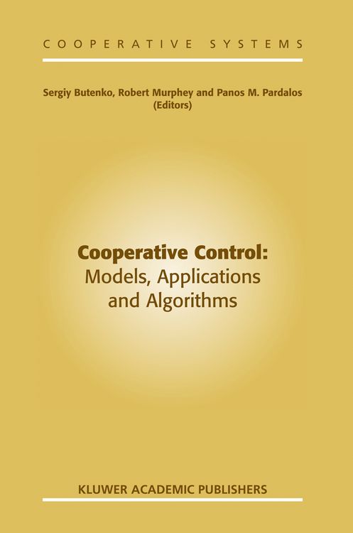 Produktbild: Cooperative Control: Models, Applications and Algorithms