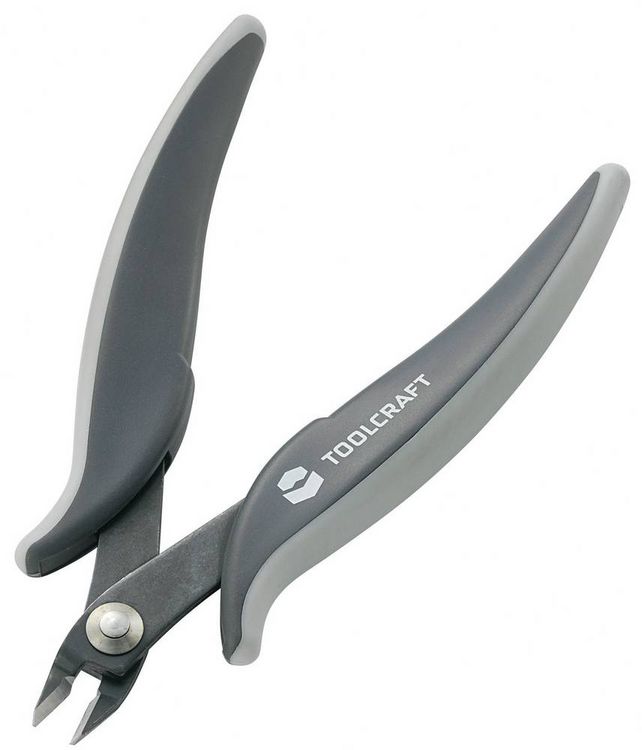 Produktbild: TOOLCRAFT 816744 Elektronik- u. Feinmechanik Seitenschneider ohne Facette 128mm