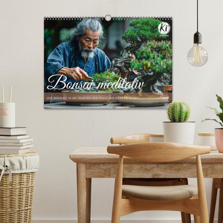 Produktbild: Bonsai meditativ (Wandkalender 2026 DIN A3 quer), CALVENDO Monatskalender