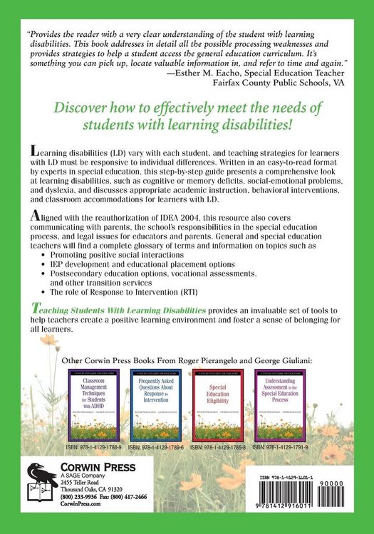 Produktbild: Teaching Students With Learning Disabilities