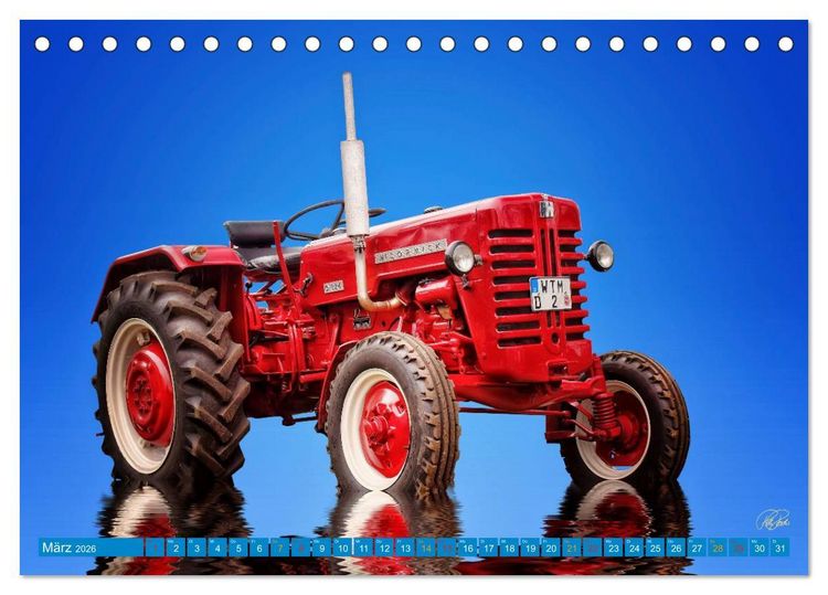 Produktbild: Traktor - Oldtimer (Tischkalender 2026 DIN A5 quer), CALVENDO Monatskalender