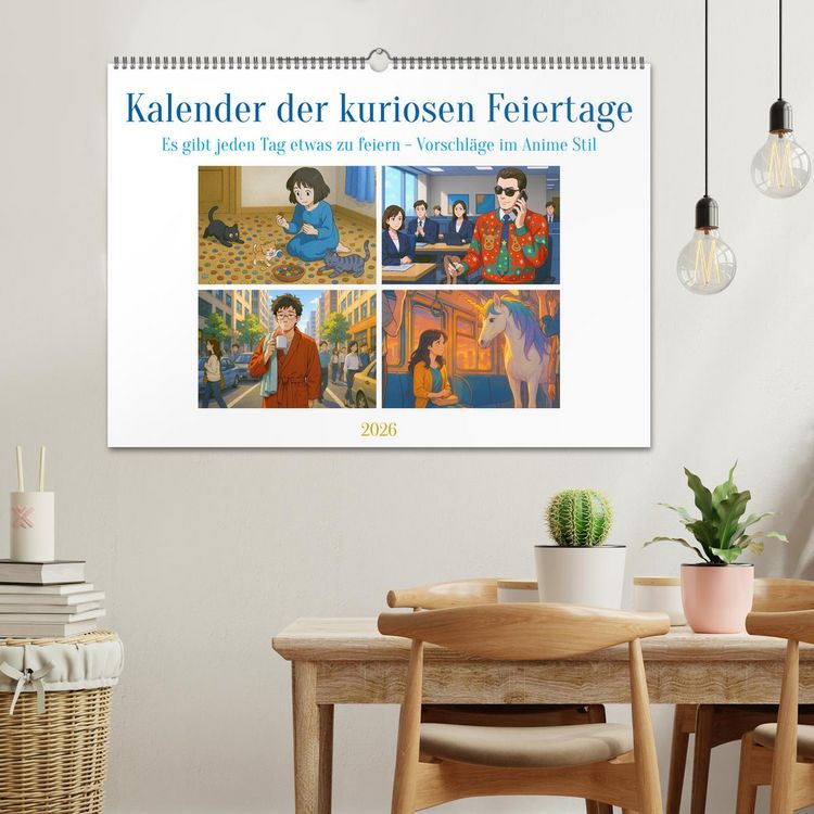Produktbild: Kalender der kuriosen Feiertage (Wandkalender 2026 DIN A2 quer), CALVENDO Monatskalender