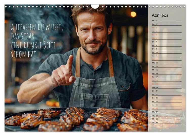 Produktbild: Lieblingshobby Grillen (Wandkalender 2026 DIN A3 quer), CALVENDO Monatskalender