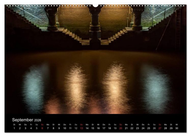 Produktbild: Hamburg - Lichter der Nacht (Wandkalender 2026 DIN A2 quer), CALVENDO Monatskalender