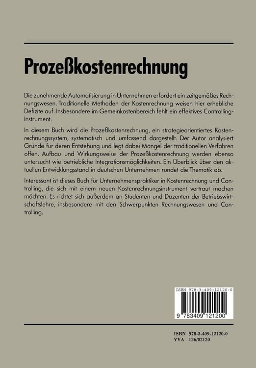 Produktbild: Proze&szlig;kostenrechnung