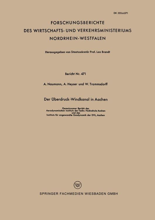 Produktbild: Der Überdruck-Windkanal in Aachen