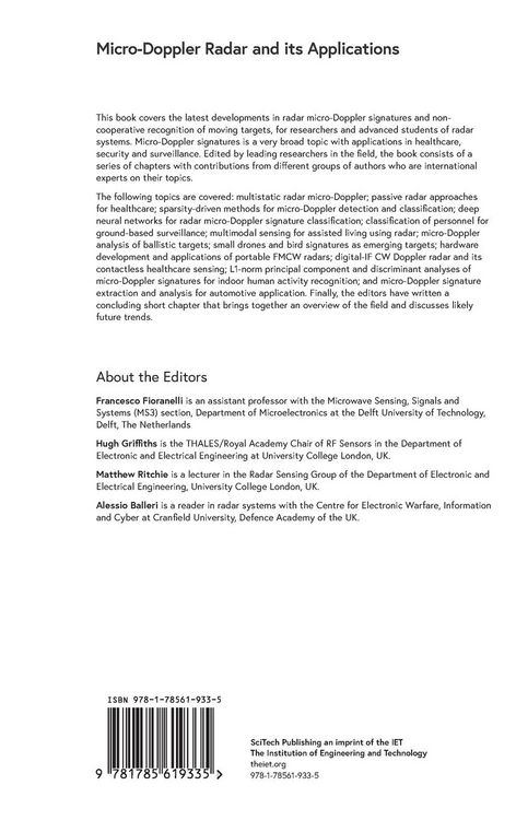 Produktbild: Micro-Doppler Radar and Its Applications