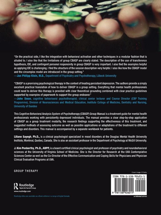 Produktbild: Group Treatment Manual for Persistent Depression
