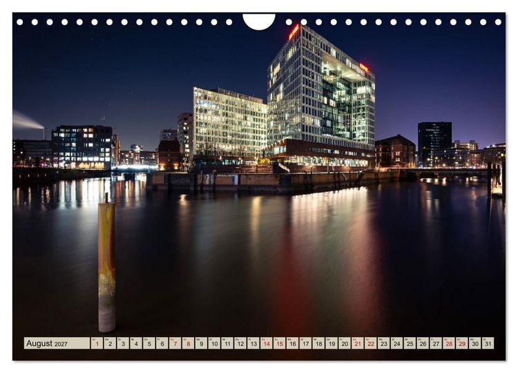 Produktbild: Hamburger N&auml;chte (Wandkalender 2027 DIN A4 quer), CALVENDO Monatskalender