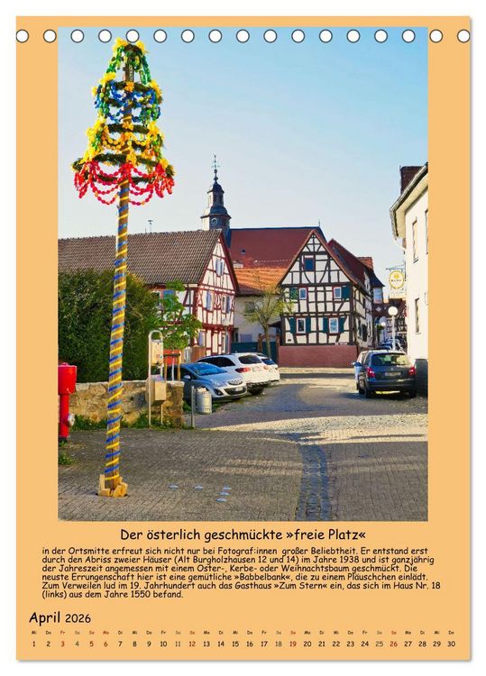 Produktbild: Gut 800 Jahre Burgholzhausen. Ein Ortsportr&auml;t in Wort und Bild 2026 (Tischkalender 2026 DIN A5 hoch), CALVENDO Monatskalender