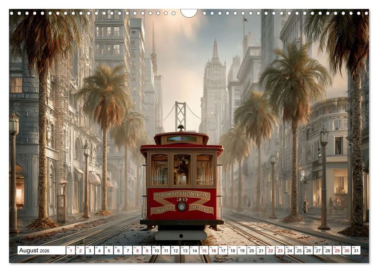 Produktbild: Stra&szlig;enbahnen - Pulsadern der Stadt (Wandkalender 2026 DIN A3 quer), CALVENDO Monatskalender