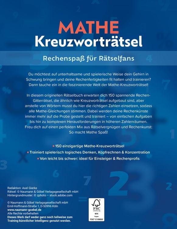 Produktbild: Mathe-Kreuzwortr&auml;tsel