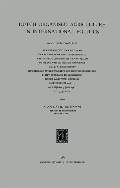 Produktbild: Dutch Organised Agriculture in International Politics