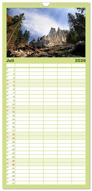Produktbild: Familienplaner 2026 - Wo das Allg&auml;u am sch&ouml;nsten ist mit 5 Spalten (Wandkalender, 21 x 45 cm) CALVENDO