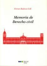 Produktbild: Badosa Coll, F: Memoria de derecho civil