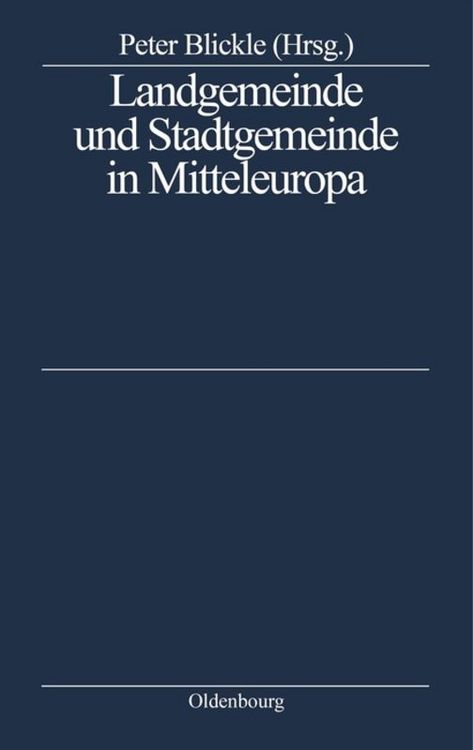 Produktbild: Landgemeinde und Stadtgemeinde in Mitteleuropa