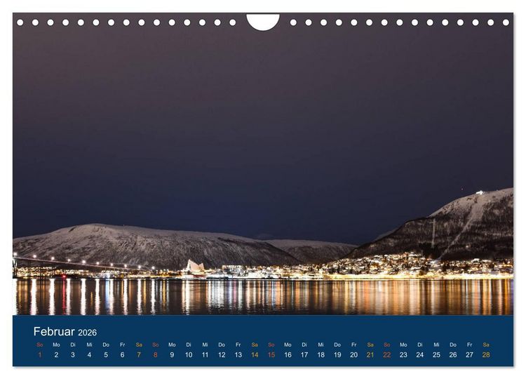 Produktbild: Troms&ouml;, eisiges Nord-Norwegen (Wandkalender 2026 DIN A4 quer), CALVENDO Monatskalender