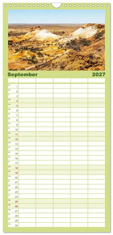 Produktbild: Familienplaner 2027 - Australien mit 5 Spalten (Wandkalender, 21 x 45 cm) CALVENDO
