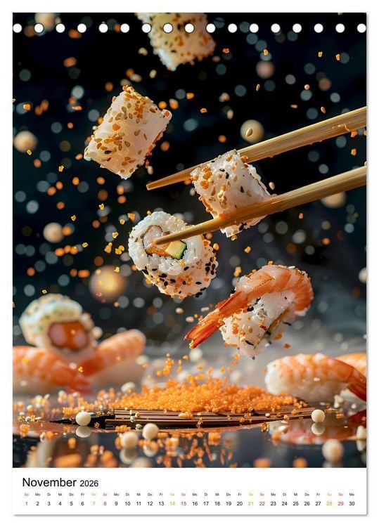Produktbild: Sushi f&uuml;r Kenner (Tischkalender 2026 DIN A5 hoch), CALVENDO Monatskalender