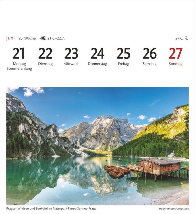 Produktbild: S&uuml;dtirol Sehnsuchtskalender 2027 - Wochenkalender mit 53 Postkarten