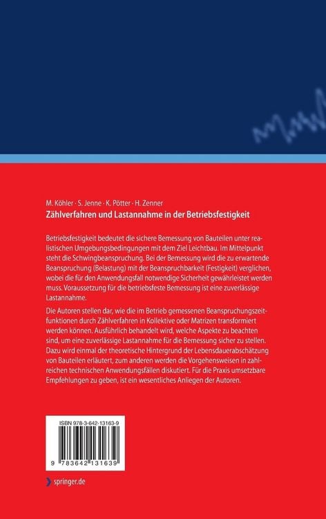 Produktbild: Z&auml;hlverfahren und Lastannahme in der Betriebsfestigkeit