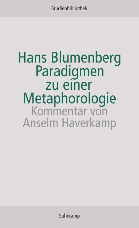 Produktbild: Paradigmen zu einer Metaphorologie